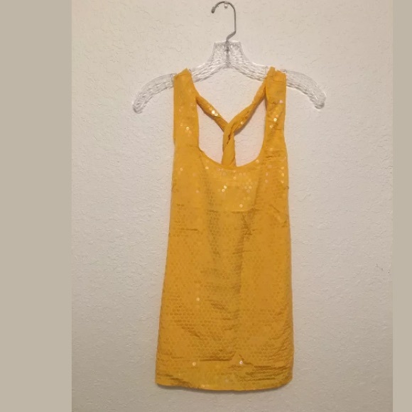 Judith March Tops - Judith March Sequin Twist Open Back Tank